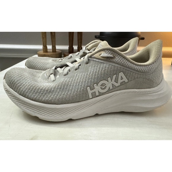 Hoka Shoes - Hoka Solimar Womens US 9.5‎ B Nimbus Cloud Shortbread Athletic Sneakers Lace-Up